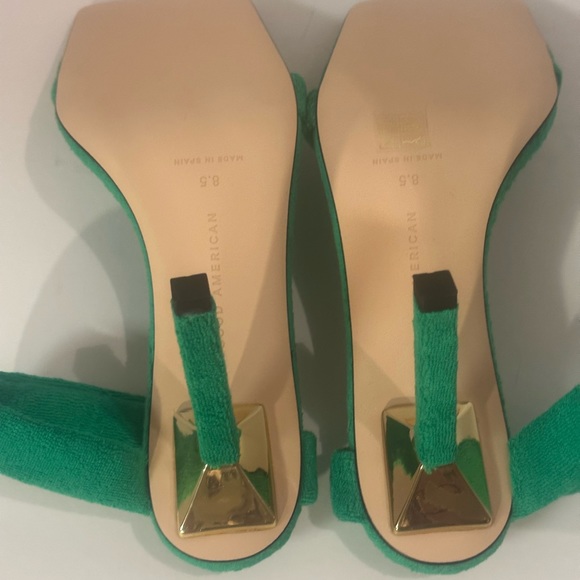 GOOD AMERICAN 🔺JUST REDUCED🔺KELLY GREEN TERRY CLOTH SANDAL 8.5 M - Picture 10 of 14